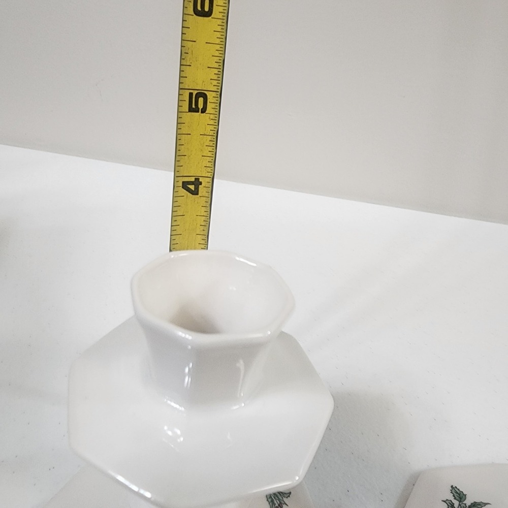 Pair of Nikko Japan Christmastime Candlestick Holders Holiday Decor Christmas - Picture 7 of 10